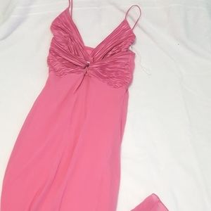 Long pink dress for wedding Prom gala Party